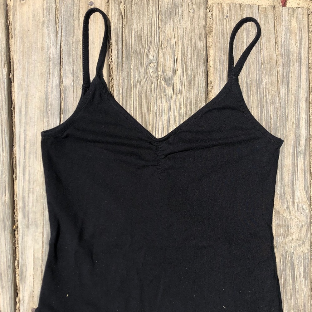 Basic black tank top bodysuit